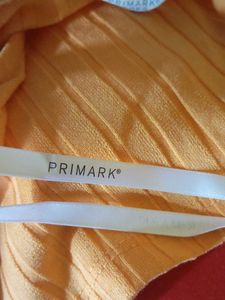 Orange Ribbed Knit Midi Dress