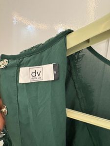 Emerald Green Lace Mini Dress