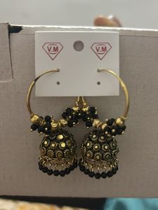 Gold Tone Jhumka Earrings