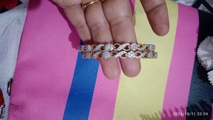 Gold &amp; Crystal Bangle Set