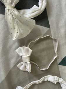 Combo Of Three White Colour Hair Bands For Girls