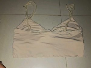 Comfy White Sports Bra Non Padded