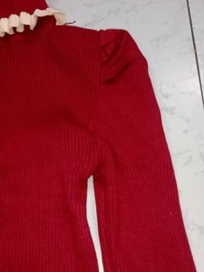 Red Turtleneck Sweater like new