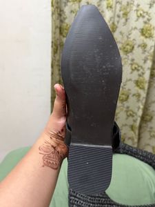 Mistry BUCKLED BALLET FLATS IN Black