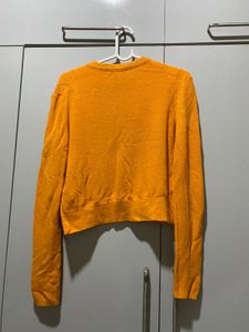 Orange Knit Cardigan