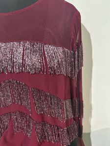 Asos Fringed Maroon Party Top(New unused)