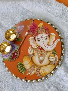 Ganesh Haldi Chaval Plate
