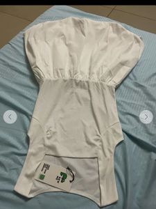 White backless mini dress