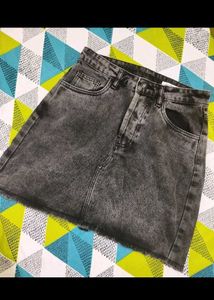 ALERT🚀New WithoutTag CharcoalGrey Mini Denim Skir