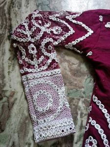 Maroon Embroidered Kurti