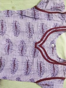 Lavender Straight Kurti