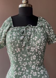 Floral Green Dress