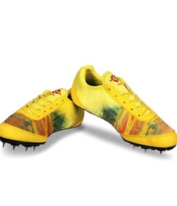 Nivia Zion-1Running Spikes Shoes-Yellow