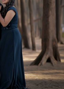 Elegant Navy Blue Maxi Dress