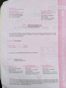 VATSAL ISC HANDBOOK MATHS CLS-12
