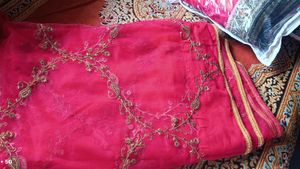 Pink Embroidered Saree