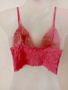 Pink Lace Bralette