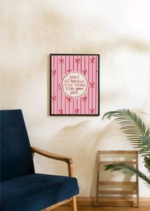 Motivational pink coqqutte bow Wall Art