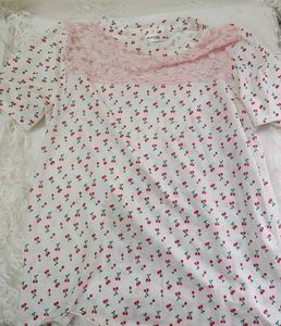 Cute Cherry Print Top