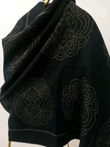 Black &amp; Brown Reversible Shawl