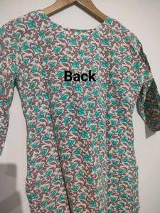 Floral Print Cotton Kurti