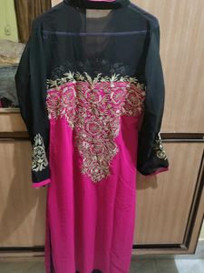 Elegant Pink &amp; Black Kurta