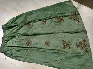 Crop Top 3 Pcs Set Silk Fabric