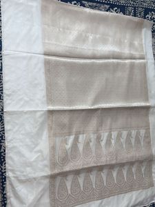 White Dyeable Banarasi Saree