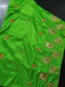 Green Embroidered Saree