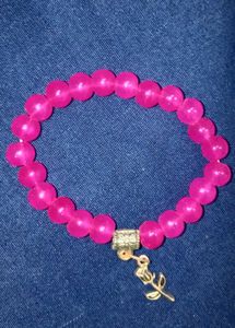 Peach Beaded Bracelet