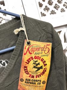 🎁Buy1 Get1 Free Kapital5 Olive Green Longsleeve C