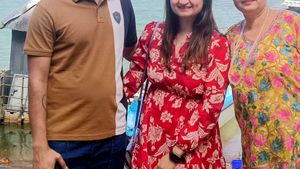 Red And White Floral Dress