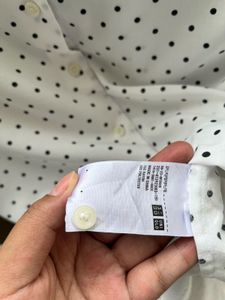 Uniqlo Polka Dot Button Down Shirt