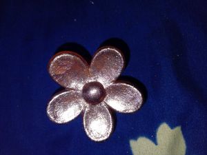 Orange Flower Brooch And Nailpolish Combo