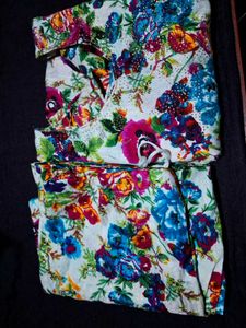 Flowery💐Kurta Plazoo Set