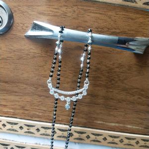 Pure Silver Beautiful White CZ Mangalsutra