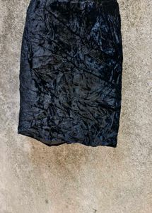 I. Black Velvet Mini Skirt