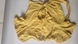 Yellow Cotton Crop Top