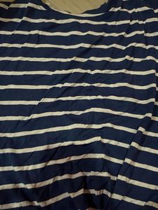 Striped Knot-Front Tee
