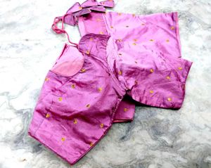 Pink Colour Silk Blouse
