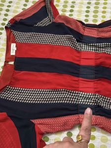 Retro Style Striped Mini Dress