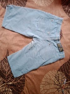 Light Wash Denim Bermuda Shorts