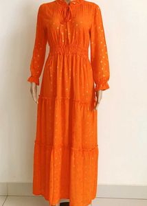 Elegant Orange Maxi Dress