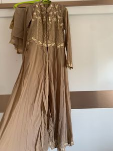 Festive/wedding Wear 3 Piece Floor Length Gown