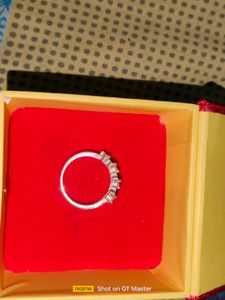 Bule Ruby &amp; Dimond Silver Ring 14g 925 Qualit