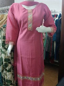 Art Silk Kurti Pant Dupatta Set