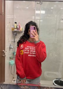 Red Graphic Sweatshirt, Vintage