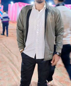 Olive Green Casual Jacket