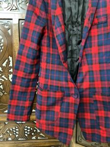 blazer red and black