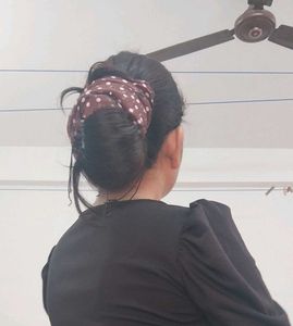 Brown Polka Dot Scarf